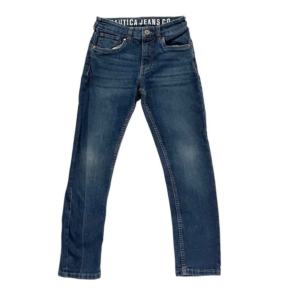 Nautica Jeans Boys Sz 12 Straight Fit  Denim South Western Rodeo Back to School